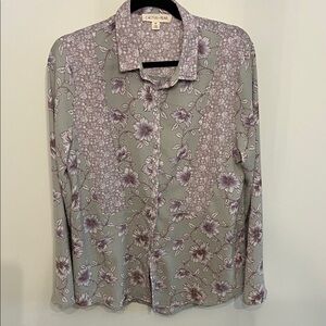 Cactus Women's Button-Down Shirt - Lavender and Sage